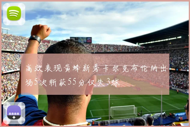 高效表现黄蜂新秀卡尔克布伦纳出场5次斩获55分仅失3球